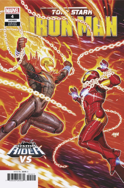 Tony Stark: Iron Man #4 (Nakayama Cosmic Ghost Rider Cover)