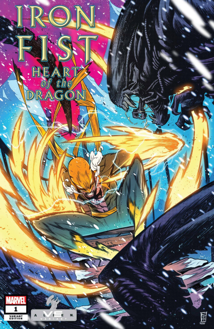Iron Fist: Heart of the Dragon #1 (Jacinto Marvel vs. Alien Cover)