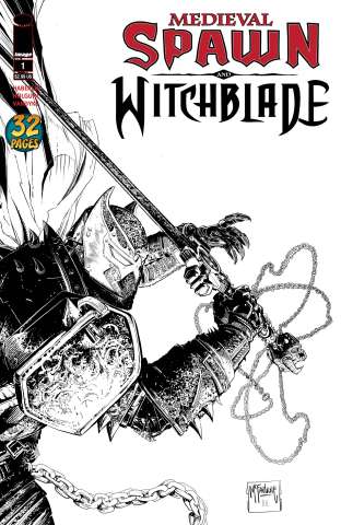 Medieval Spawn and Witchblade #1 (B&W McFarlane Cover)
