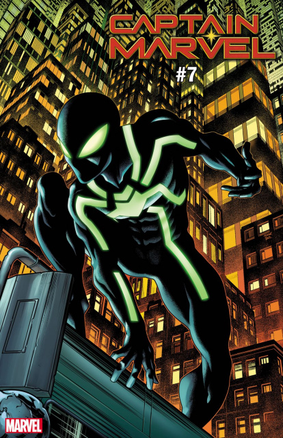 Captain Marvel #7 (McKone Spider-Man Symbiote Suit Cover)