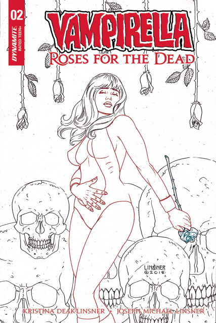 Vampirella: Roses for the Dead #2 (20 Copy Linsner B&W Cover)