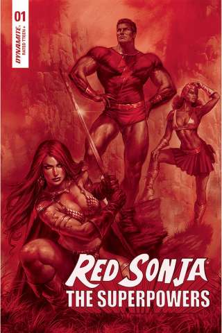 Red Sonja: The Superpowers #1 (Parrillo Crimson Red Art Cover)