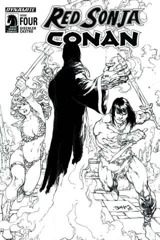 Red Sonja / Conan #4 (15 Copy Benes B&W Cover)