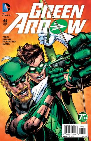 Green Arrow #44 (Green Lantern 75th Anniversary Cover)