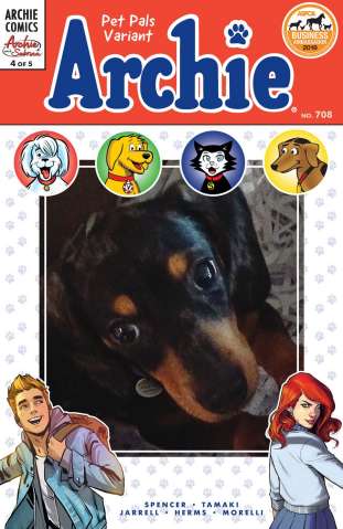 Archie #708: Archie & Sabrina (Pet Pals Cover)