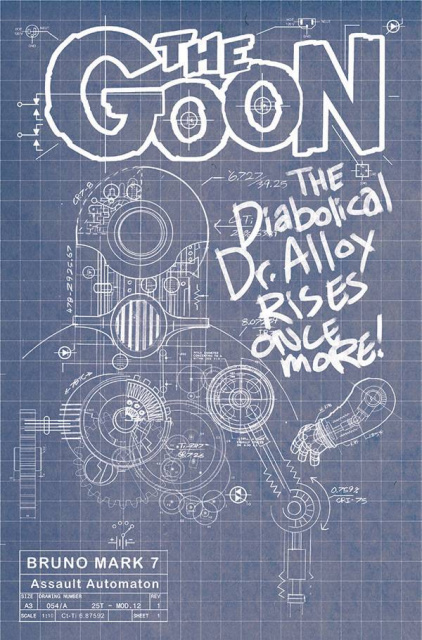 The Goon #13 (Cardstock Bruno Blueprint Cover)