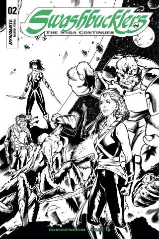 Swashbucklers: The Saga Continues #2 (20 Copy Mutti B&W Cover)