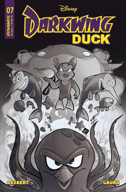 Darkwing Duck #7 (10 Copy Cangialosi B&W Cover)