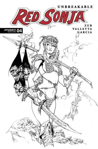 Unbreakable Red Sonja #4 (7 Copy Castro B&W Cover)