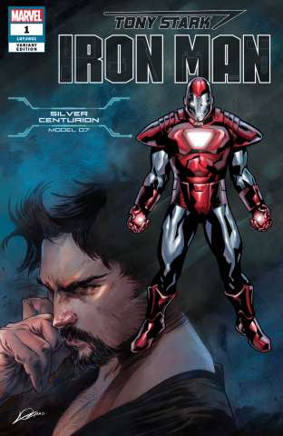 Tony Stark: Iron Man #1 (Silver Centurion Armor Cover)