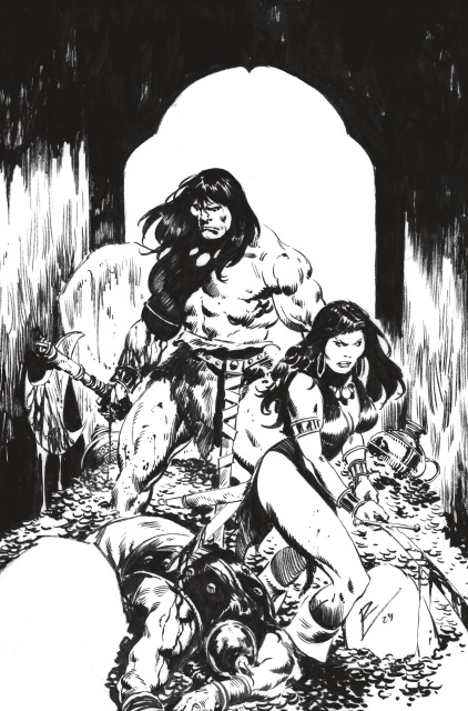 Conan the Barbarian #17 (Torre B&W Virgin Cover)