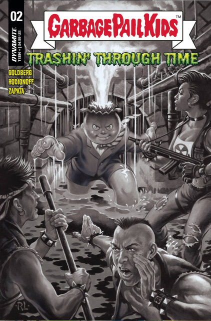 Garbage Pail Kids: Trashin' Through Time #2 (10 Copy Lago B&W Cover)