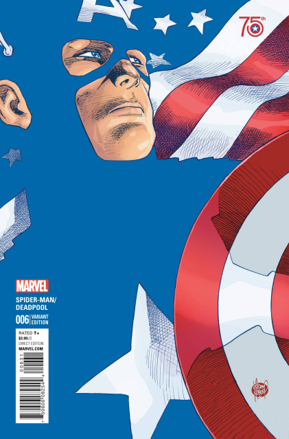 Spider-Man / Deadpool #6 (Captain America 75th Anniversary Cover)