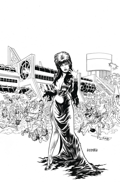 Elvira: The Wrath of Con (Acosta Line Art Virgin Cover)