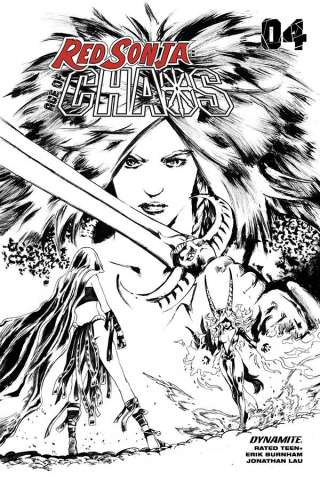 Red Sonja: Age of Chaos #4 (35 Copy Lau B&W Cover)