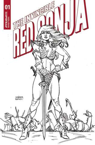 The Invincible Red Sonja #1 (25 Copy Linsner Line Art Cover)