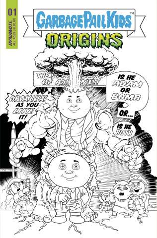 Garbage Pail Kids: Origins #1 (7 Copy Haeser B&W Cover)