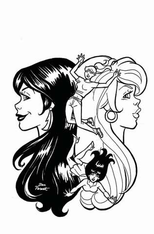 Red Sonja and Vampirella Meet Betty and Veronica #8 (11 Copy Parent B&W Cover)