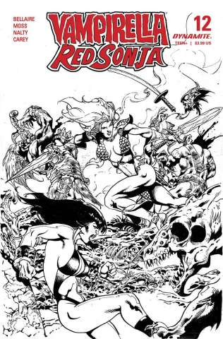 Vampirella / Red Sonja #12 (7 Copy Castro B&W Cover)