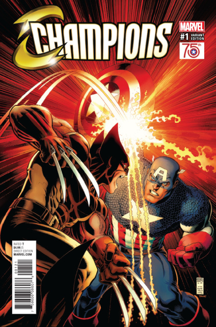 Champions #1 (Adams Captain America 75th Anniversary Cover)