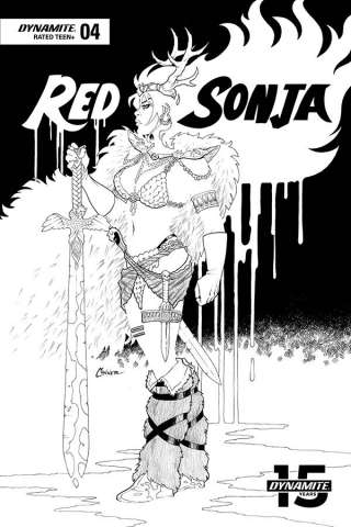 Red Sonja #4 (20 Copy Conner B&W Cover)