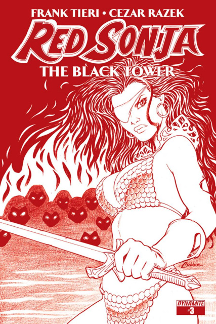 Red Sonja: The Black Tower #3 (Conner Blood Red Cover)