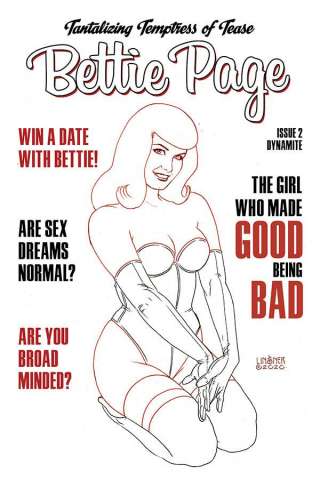 Bettie Page #2 (35 Copy Linsner B&W Cover)