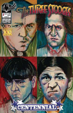The Three Stooges: Centennial #1 (Pagna Painting Cover)