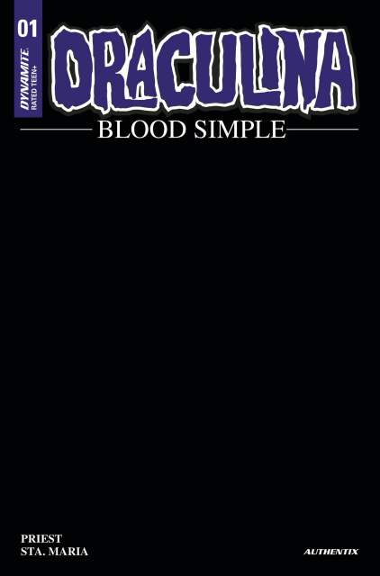 Draculina: Blood Simple #1 (Black Blank Authentix Cover)