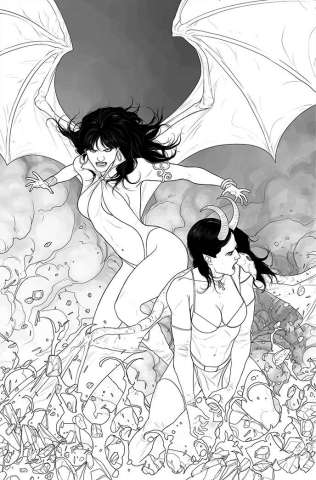 Vampirella vs. Purgatori #5 (40 Copy Musabekov B&W Cover)