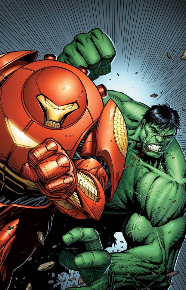 Indestructible Hulk #6 (Iron Man Variant Cover)