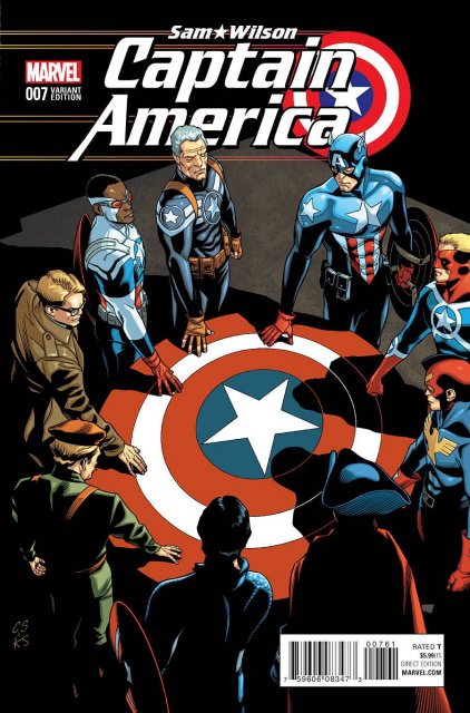 Captain America: Sam Wilson #7 (Cap of All Eras Cover)