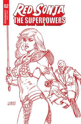 Red Sonja: The Superpowers #2 (Linsner Crimson Red Art Cover)