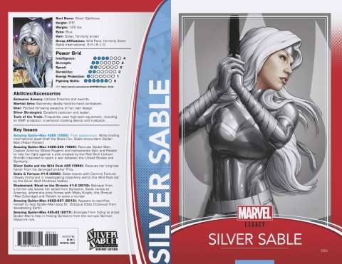 Silver Sable: The Wild Pack #36 (Christopher Trading Card Cover)