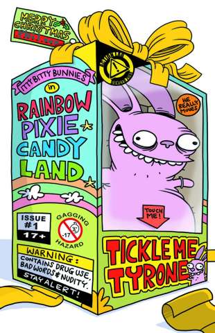Itty Bitty Bunnies in Rainbow Pixie Land: X-Mas #1 (Tyrone Cover)
