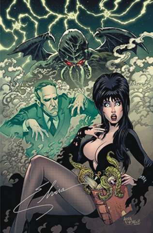 Elvira Meets H.P. Lovecraft #1 (Acosta Virgin Elvira Signed Cover)