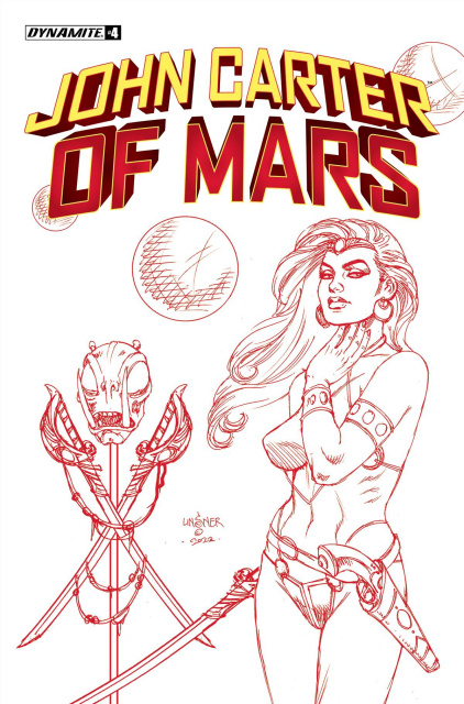 John Carter of Mars #4 (15 Copy Linsner Martian Red Cover)