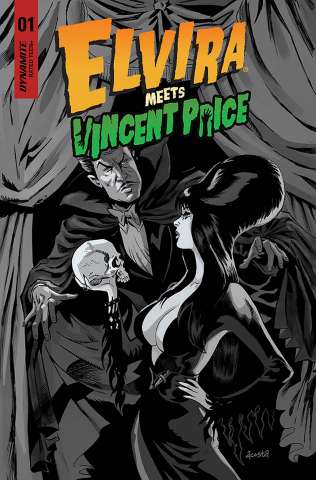Elvira Meets Vincent Price #1 (50 Copy Acosta B&W Cover)