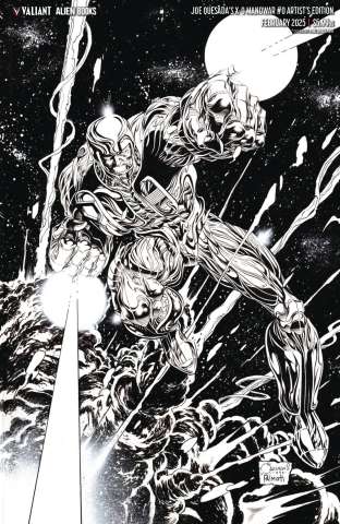 X-O Manowar #0 (Quesada & Palmiotti B&W Virgin Cover)