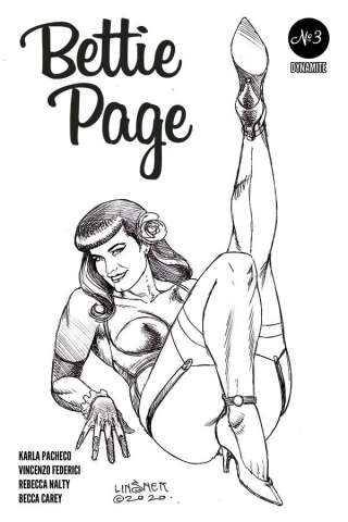 Bettie Page #3 (35 Copy Linsner B&W Cover)