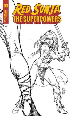 Red Sonja: The Superpowers #3 (10 Copy Linsner B&W Cover)