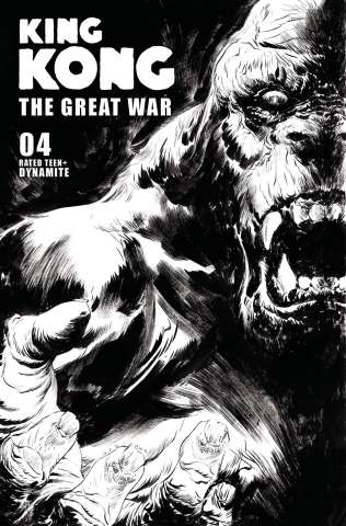 King Kong: The Great War #4 (10 Copy Lee B&W Cover)
