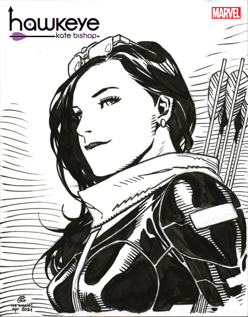 Hawkeye: Kate Bishop #3 (Cheung Headshot Sketch Cover)