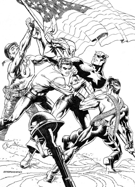 Captain America #700 (Steranko B&W Cover)
