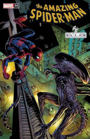 The Amazing Spider-Man #56 (Bagley Marvel vs. Alien Cover)