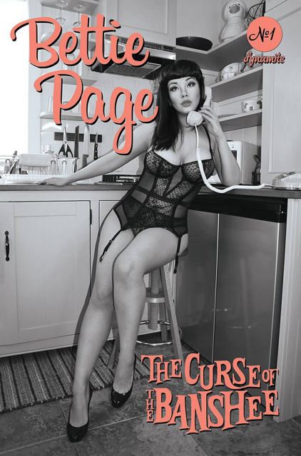 Bettie Page and The Curse of the Banshee #1 (40 Copy Cosplay B&W Cover)