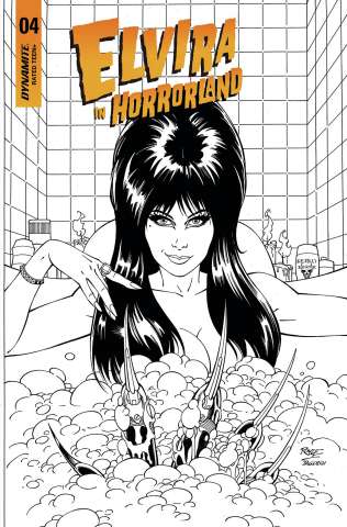 Elvira in Horrorland #4 (15 Copy Royle B&W Cover)