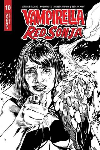 Vampirella / Red Sonja #10 (15 Copy Mooney B&W Homage Cover)