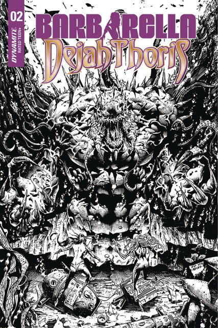 Barbarella / Dejah Thoris #2 (40 Copy Hsieh B&W Cover)