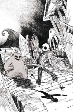 The Nightmare Before Christmas: The Battle for the Pumpkin King #1 (B&W Virgin Cover)